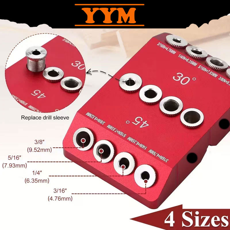 Pocket Hole Jig - YYM 30/45/90 Degree Multi Angle Oblique