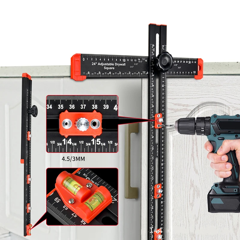 Dowel Jig Kit - 2 in 1 Drilling Positioning Ruler