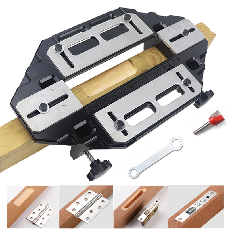 Dowel Jig Kit - Door Hinge Jig,Woodworking Hole Opener Slotting
