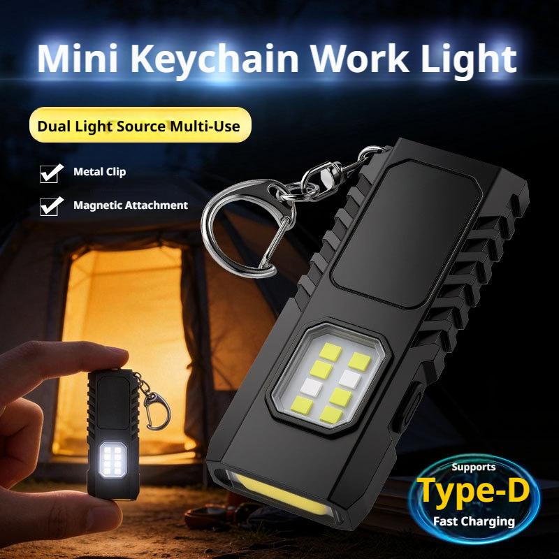 Tools Work - Mini Edc Keychain Flashlight USB Rechargeable