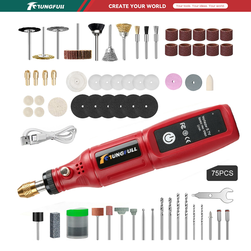 TUNGFULL 3.7V Cordless Rotary  - Power Tools For Workshop ulasan dan harga