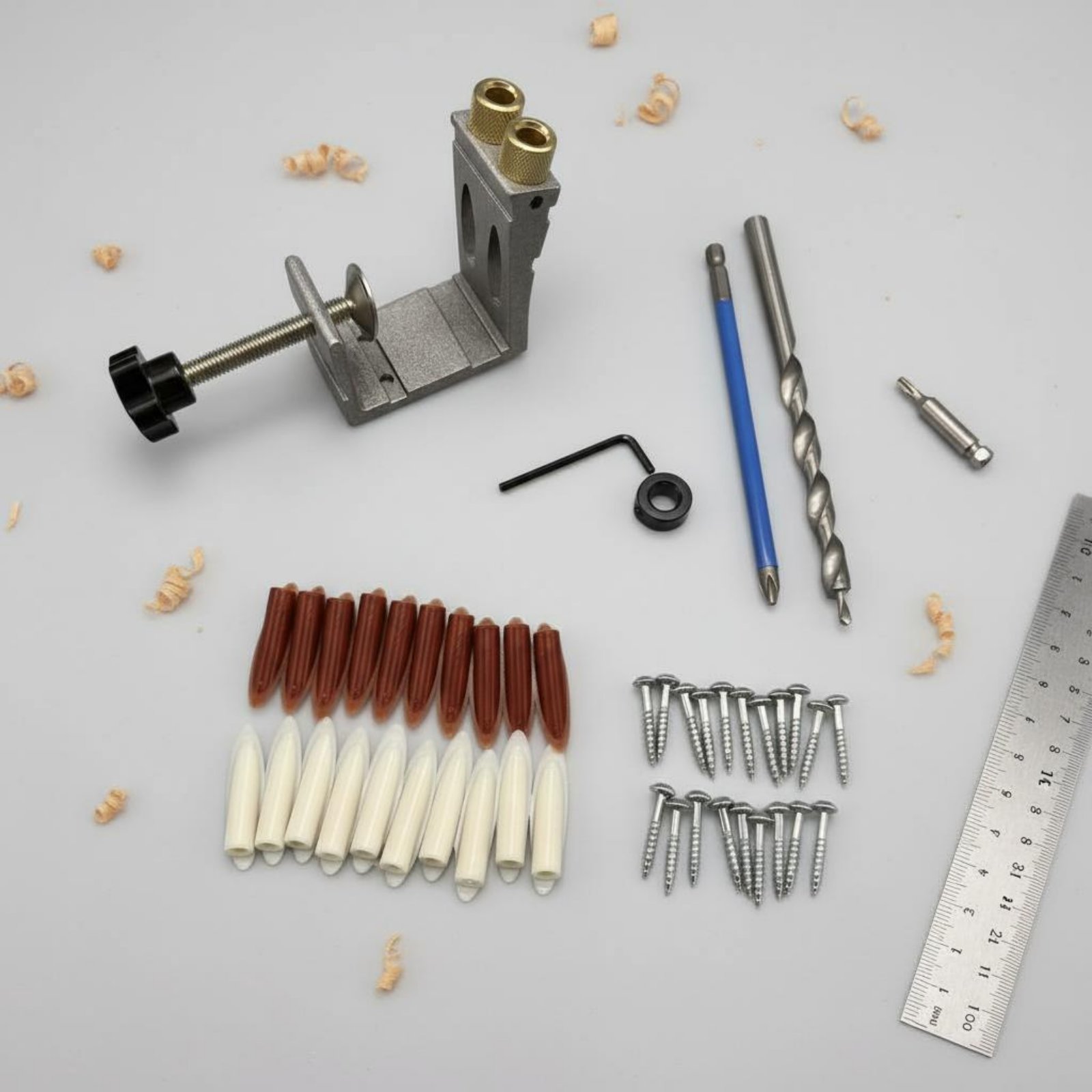 47 Pieces Angled Hole Drilling - Pocket Hole Jig ulasan dan harga