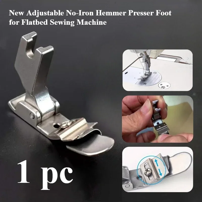 Adjustable No-Iron Hemmer Foot - Workshop Tools Machine ulasan dan harga