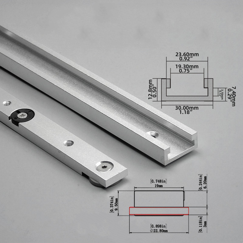 2Pcs T‑Track & Miter Track Jig - Dowel Jig Kit ulasan dan harga