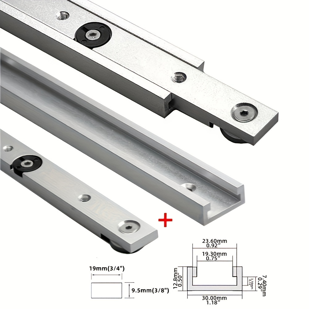 2Pcs T‑Track & Miter Track Jig - Dowel Jig Kit ulasan dan harga