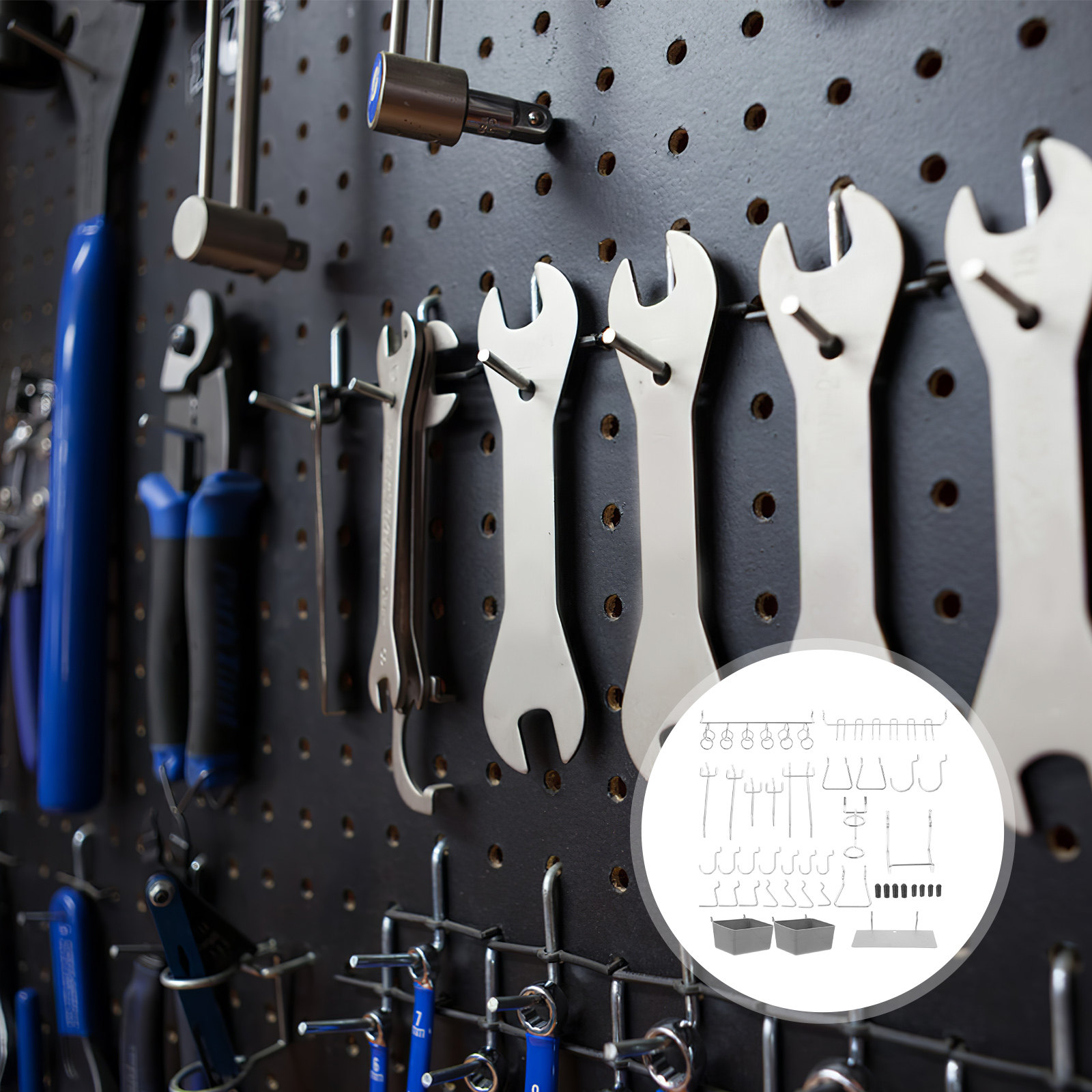 140Pcs Pegboard Hooks Organize - Workshop Tools.Hanging Board ulasan dan harga